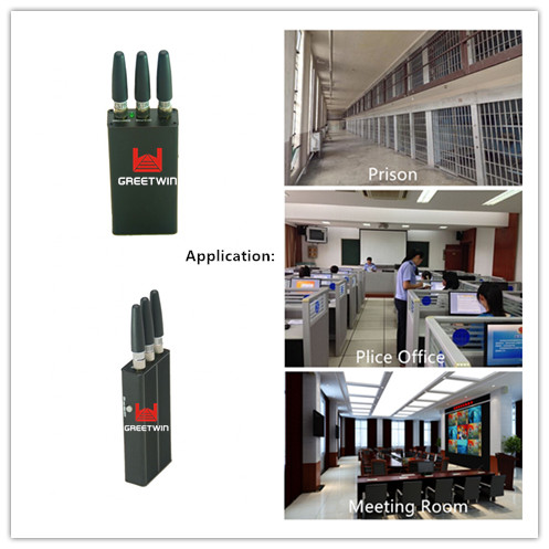袖珍型 CDMA GSM 3G 手机信号屏蔽器设备三天线信号屏蔽器 0
