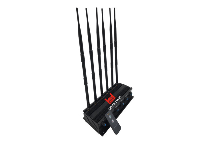 6 Band 4G Cell Phone Signal Jammer with Remote Control , Adjustable Output Power
