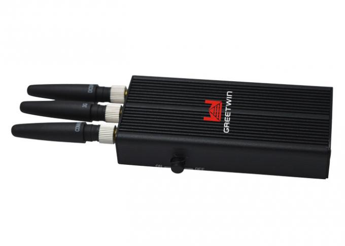 3 Antennas Handheld Cell Phone Jammer / Mini Small Power Phone Signal Jammer 0