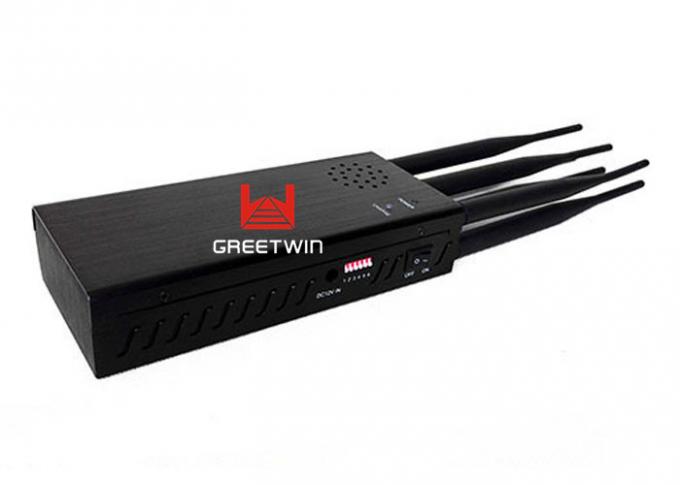 အိတ်ဆောင် 6 Band မိုဘိုင်းလ်ဖုန်း Signal Jammer Blocker 4G LTE800-LTE2600 Up To 25m 0