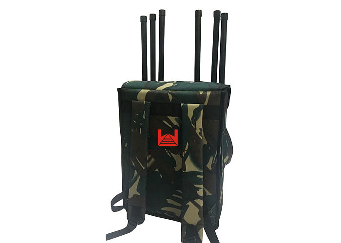 Tactical Manpack Portable Mobile Phone Signal Jammer 120 W Backpack Type