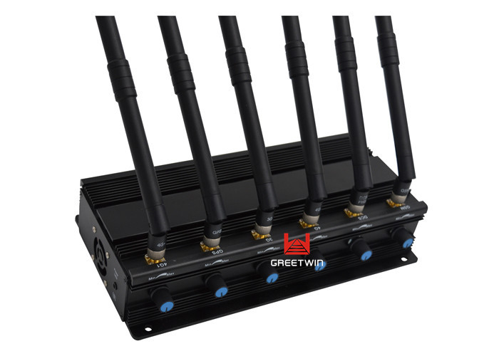 Military standard Six Antennas 4G WiFi GPS Signal Jammer For Examination Room