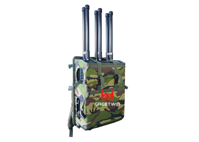 Long Battery High Power Manpack Jammer VIP Protection Military Quality